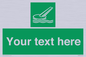 Custom sign safe condition Marine evacuation slide